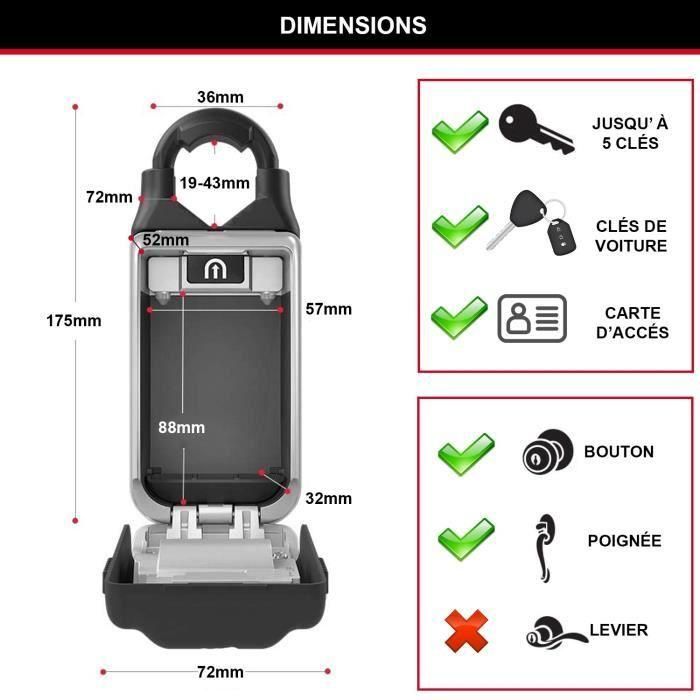 MASTER LOCK Caja de llave segura - Botones 4