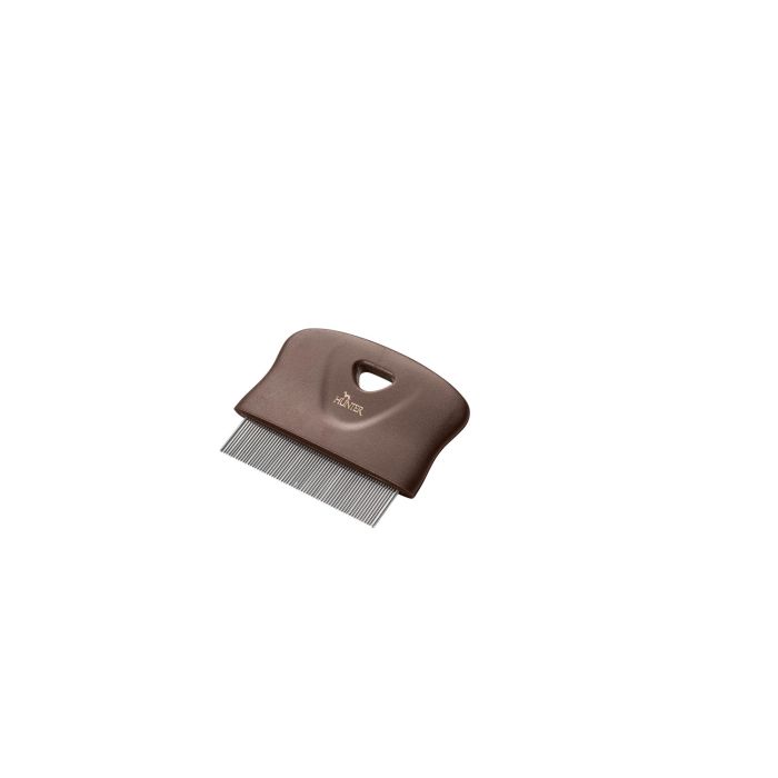 Hunter Cepillo Peine para Pulgas y Liendres Perros y Gatos Talla S - Dientes Acero Inoxidable Aseo Pelo Largo, Medio, Corto 1
