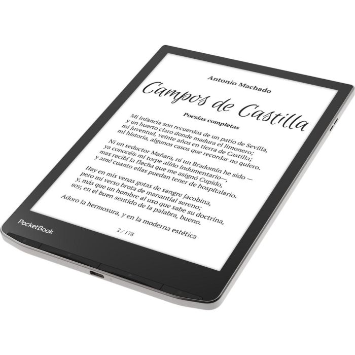Pocketbook readers InkPad 4 - Ebook 7.8 Pulgadas, Pantalla E Ink Carta 1200, 32GB, Resistente al Agua IPX8, SMARTlight 2