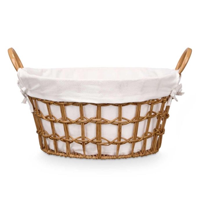 Cesto Redondo con Asas Kipit 45x25x40 cm - Natural (12 Unidades) 2 Cesto Redondo con Asas Kipit 45x25x40 cm - Natural (12 Unidades) 2
