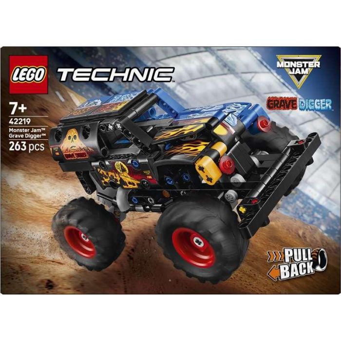 Juego de construccion monster jam grave digger fuego y hielo lego technic 1