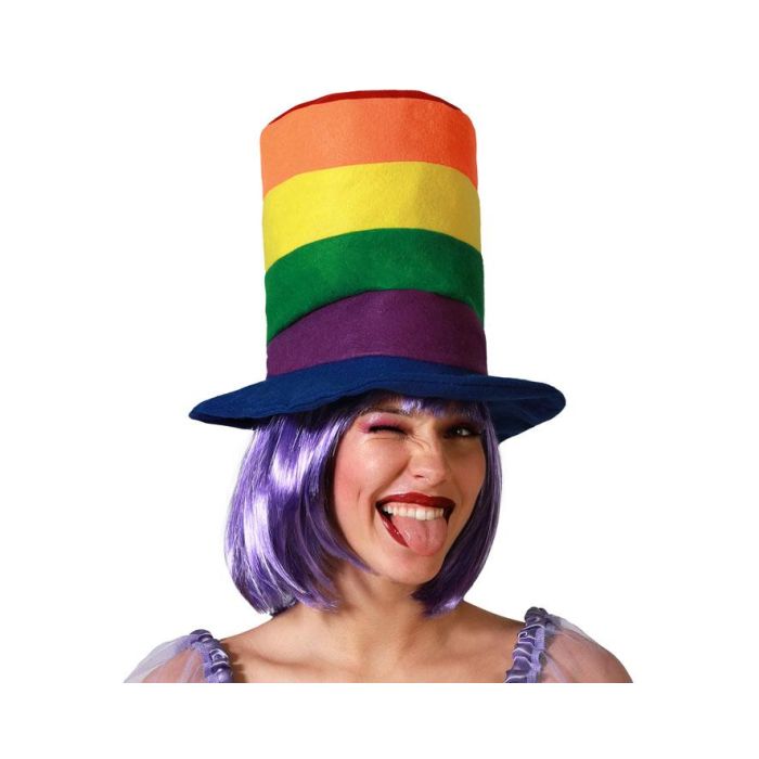 Sombrero Circo Payaso Multicolor Adulto para Disfraces y Carnaval