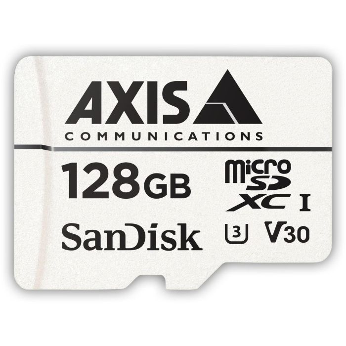 Axis Tarjeta microSDXC 128GB optimizada para Videovigilancia | Solución de Almacenamiento Edge de Alto Rendimiento con Zipstream
