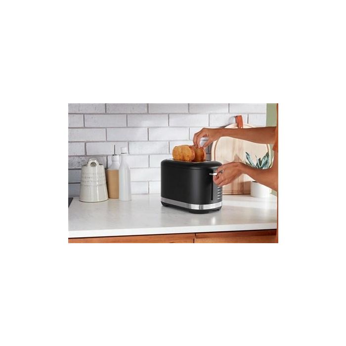 Kitchenaid Tostador 5KMT2109 para 2 Rebanadas Negro Mate con Ranuras Extranchas y 7 Niveles de Tueste 8