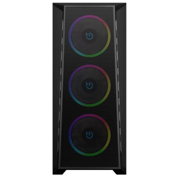Hiditec CHA010055 Caja Gaming Semitorre MH12 Cristal Templado, 4 ARGB, USB-C, E-ATX, Refrigeración Líquida 360mm 1