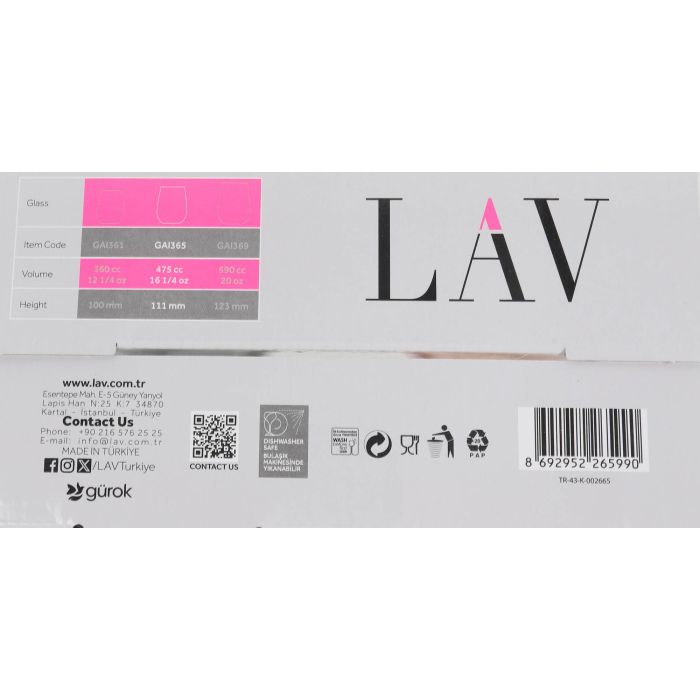 Set de 4 Vasos Gaia 475 cc - Colores Variados - LAV (6 Cajas) 9 Set de 4 Vasos Gaia 475 cc - Colores Variados - LAV (6 Cajas) 9