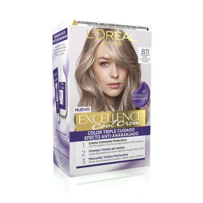 L'Oréal Paris Excellence Cool Tinte 8,11-rubio claro ceniza 3 L'Oréal Paris Excellence Cool Tinte 8,11-rubio claro ceniza 3