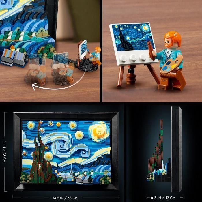 LEGO Ideas 21333 Vincent Van Gogh La Noche Estrellada Set de Construcción 3D - 2316 Piezas para Adultos 4 LEGO Ideas 21333 Vincent Van Gogh La Noche Estrellada Set de Construcción 3D - 2316 Piezas para Adultos 4