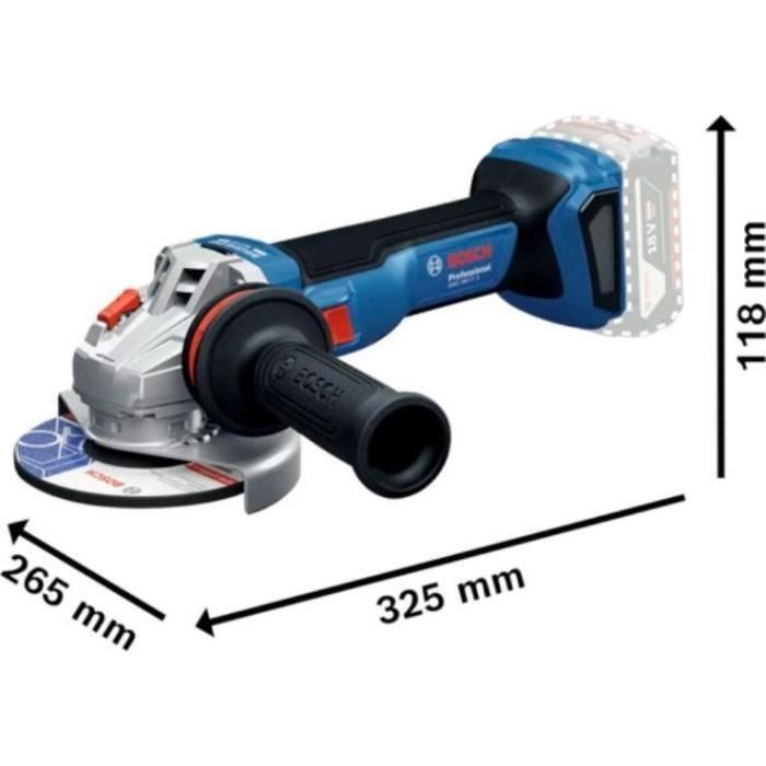 Amoladora de arranque suave GWS 18V-11 S de 125 mm y 18 V (caja individual) - Bosch Pro Amoladora de arranque suave GWS 18V-11 S de 125 mm y 18 V (caja individual) - Bosch Pro