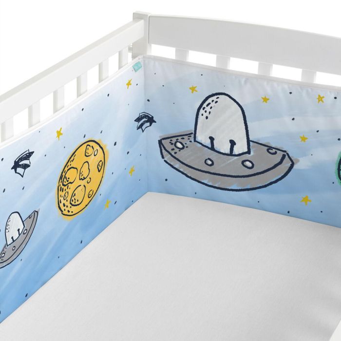 Protector de Cuna HappyFriday Mr Fox Starspace Multicolor 210 x 40 cm 3 Protector de Cuna HappyFriday Mr Fox Starspace Multicolor 210 x 40 cm 3