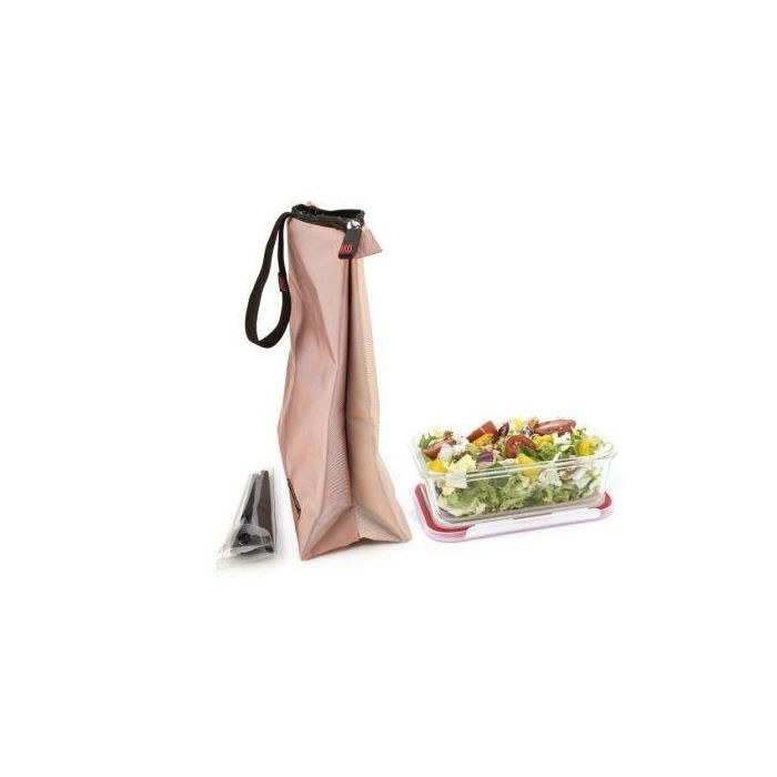 Bolsa Porta Alimentos Iris Snack Bag Soft/ Rosa y Arena 2 Bolsa Porta Alimentos Iris Snack Bag Soft/ Rosa y Arena 2