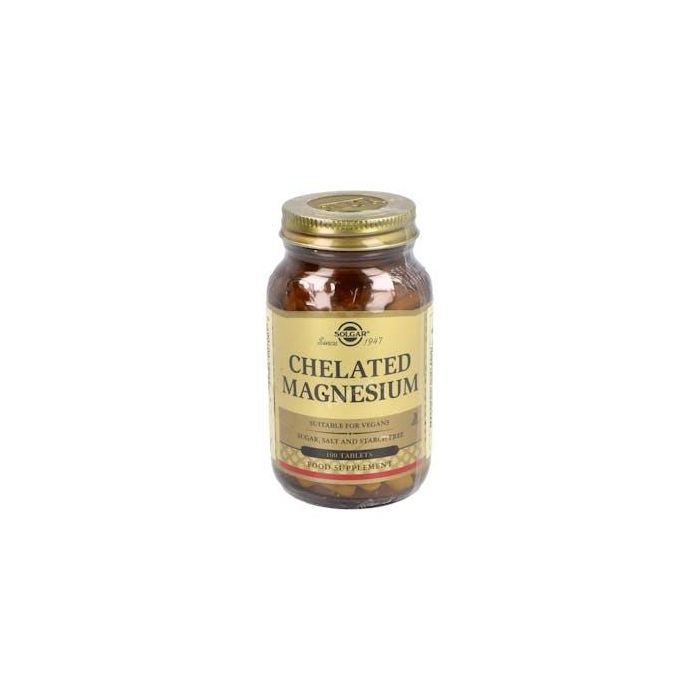 Solgar Magnesio Quelado Bisglicinato y Óxido, 400 mg, Alta Absorción para Salud Musculoesquelética, 100 Comprimidos
