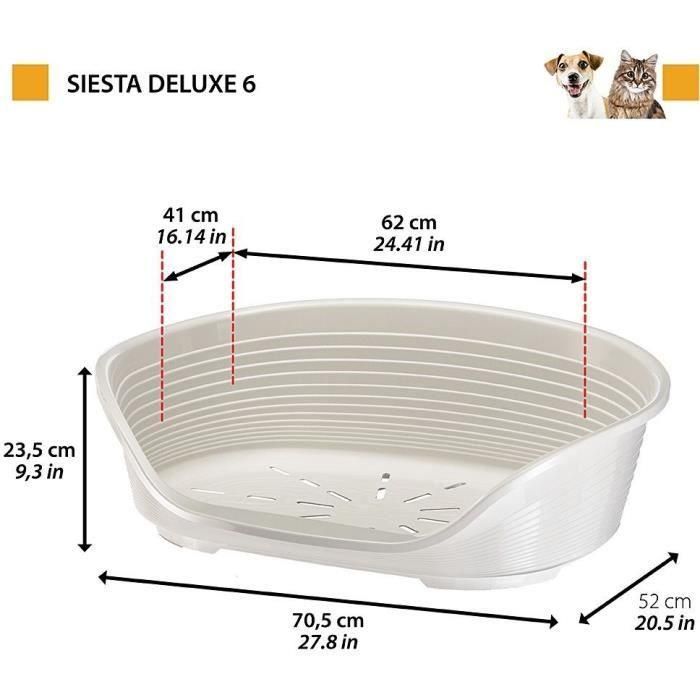 Cesta SIESTA DELUXE Tamaño 6 - 70,5*52*23 cm - Verde -FERPLAST 1 Cesta SIESTA DELUXE Tamaño 6 - 70,5*52*23 cm - Verde -FERPLAST 1