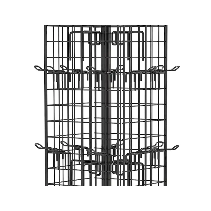 Imaginovo Expositor Metálico Giratorio con 40 Ganchos Ajustables, Surtido Cerrado 630uds, Dimensiones 1874x532x532 2