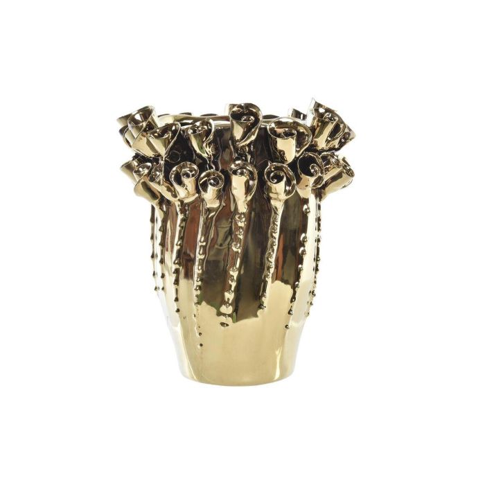 Jarrón DKD Home Decor Porcelana Dorado Moderno (18 x 18 x 23 cm) 0 Jarrón DKD Home Decor Porcelana Dorado Moderno (18 x 18 x 23 cm) 0