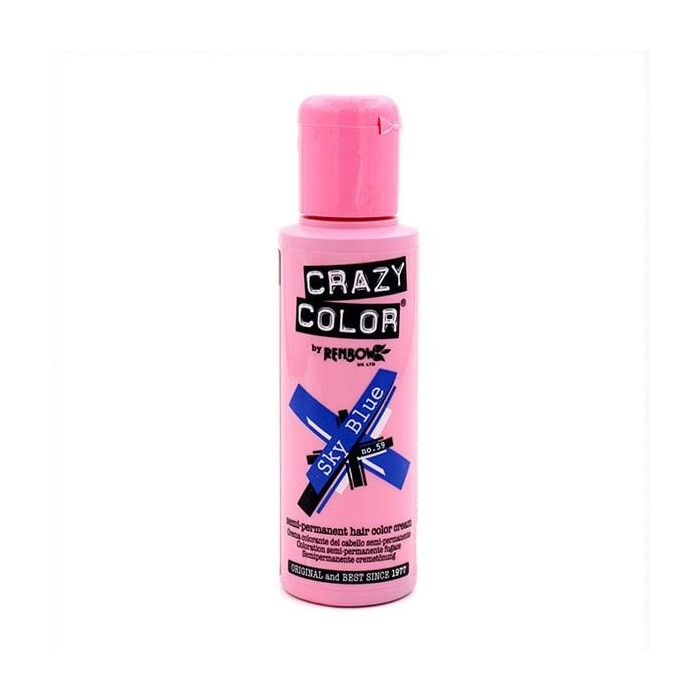 Crazy Color Tinte Semi-Permanente 59 Sky Blue 100 Ml para Cabello Decolorado Crazy Color Tinte Semi-Permanente 59 Sky Blue 100 Ml para Cabello Decolorado