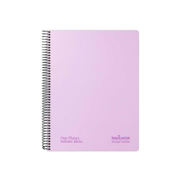 Bloc Navigator Tapa Extra A4 80H Cuadric.4X4 80G Pastel Lavanda (Set de 5)