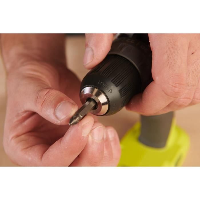 Ryobi R18PD2-215G Taladro de Impacto Inalámbrico Compacto 18V, Mandril 10mm, con 2 Baterías 1.5Ah y Cargador 5