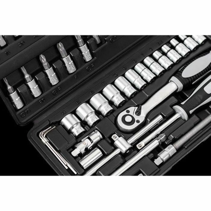 Connex Caja de Llaves y Enchufes con 52 Piezas - Equipo Básico para Bricolaje y Taller 3