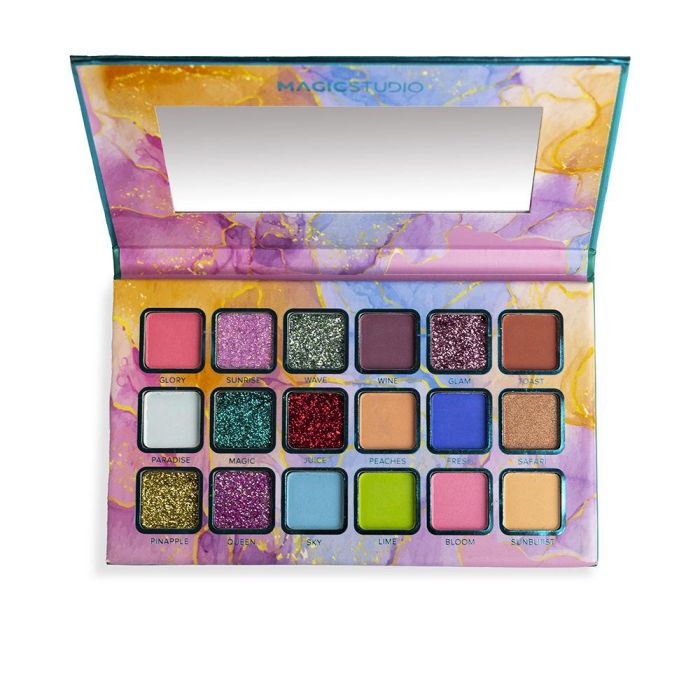 Magic Studio Sweet Pastel Paleta de Sombras de Ojos 18 Tonos Pigmentados y de Larga Duración con Espejo