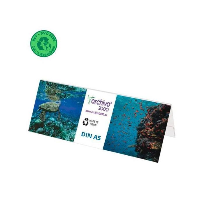 Porta-Nombres Sobremesa A.2000 A5 Pvc Transparente