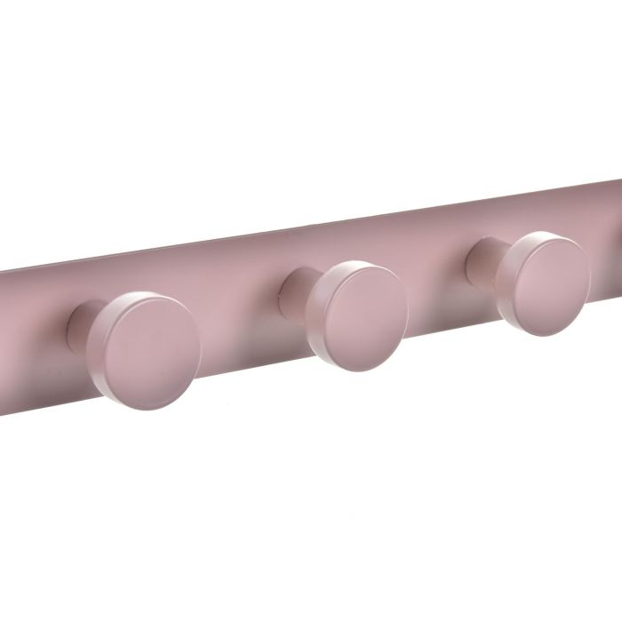 DKD Home Decor Perchero de Metal Glam para Baño, Marrón Crema, 5 Colgadores, 5x20x33 cm, Acabado Mate, Set de 4 Unidades 1