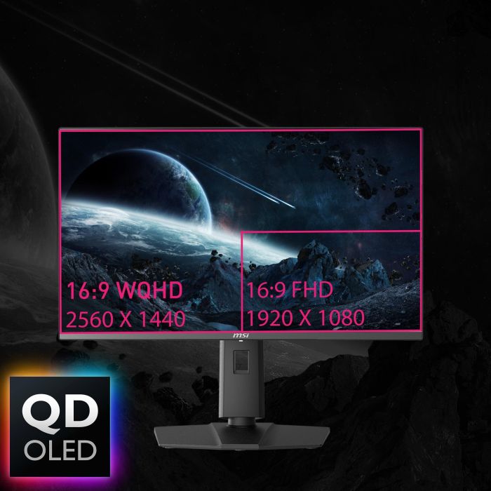 MSI MPG 271QRXDE Monitor Gaming QD-OLED 26.5" WQHD 360Hz 1ms 10