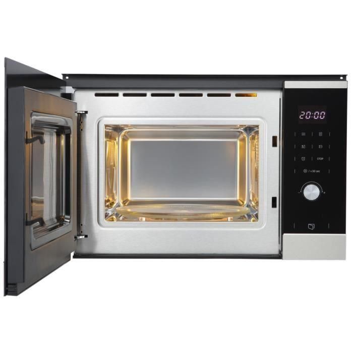 Continental Edison CEMO25GINES Microondas de empotrar, Acero inoxidable negro, 25L, L59,5 x H38,8 x D40,1 cm 1 Continental Edison CEMO25GINES Microondas de empotrar, Acero inoxidable negro, 25L, L59,5 x H38,8 x D40,1 cm 1