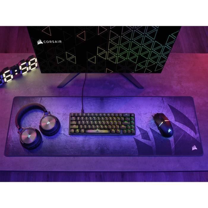 Teclado gaming óptico y mecánico - CORSAIR - K65 PRO MINI - Retroiluminación LED RGB - Interruptores CORSAIR OPX - Negro 4 Teclado gaming óptico y mecánico - CORSAIR - K65 PRO MINI - Retroiluminación LED RGB - Interruptores CORSAIR OPX - Negro 4