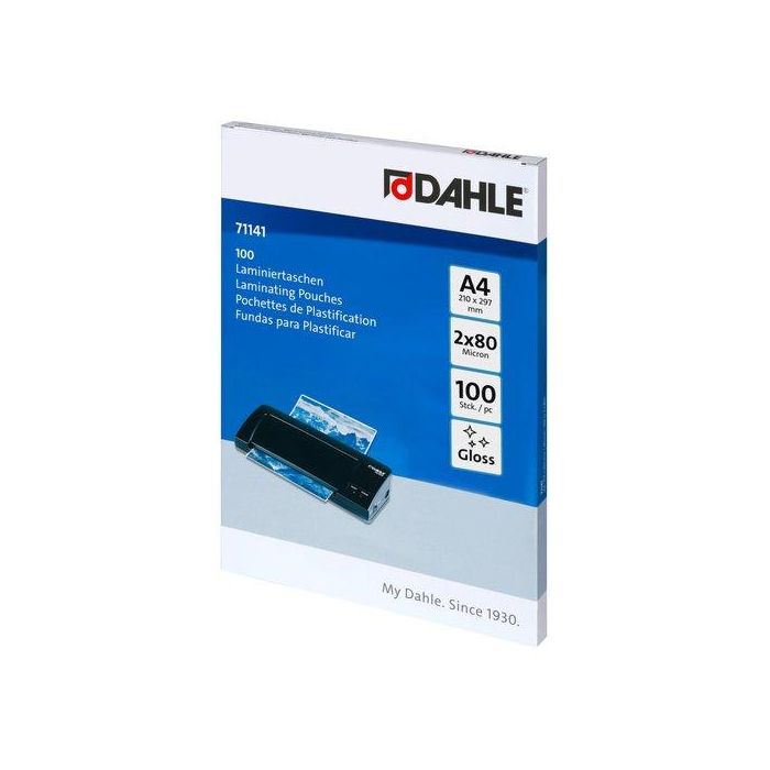 Funda Plastificar Dahle 216X303 (A4) 80Μ Paquete De 100 Funda Plastificar Dahle 216X303 (A4) 80Μ Paquete De 100
