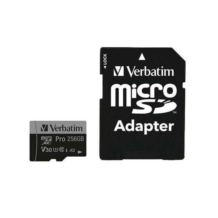 Verbatim Pro U3 256GB Micro SDXC Card With Adapter 1 Verbatim Pro U3 256GB Micro SDXC Card With Adapter 1