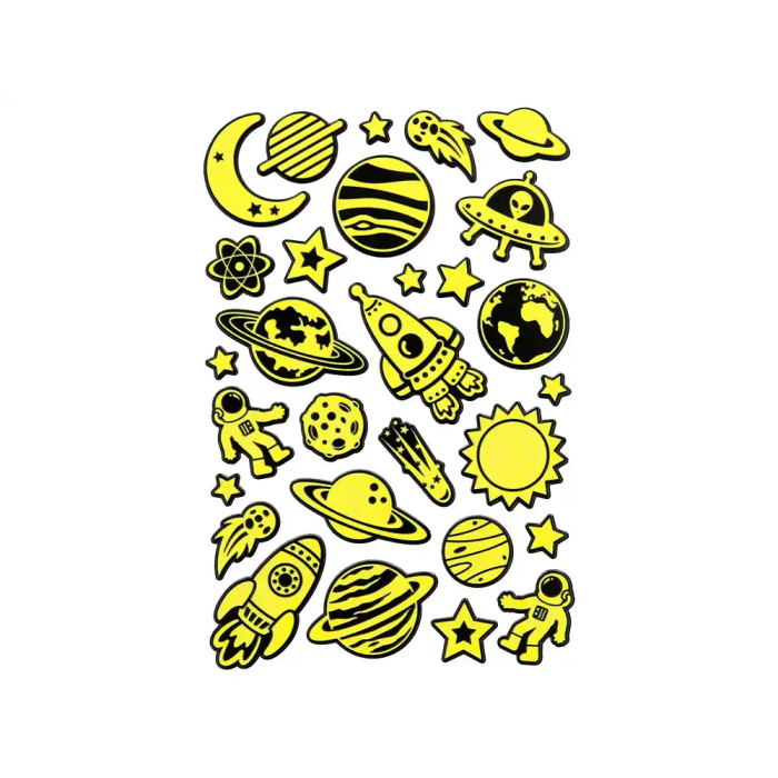 Imaginovo Pegatinas Luminosas Planetas con Relieve 190x105 mm en Blister 3