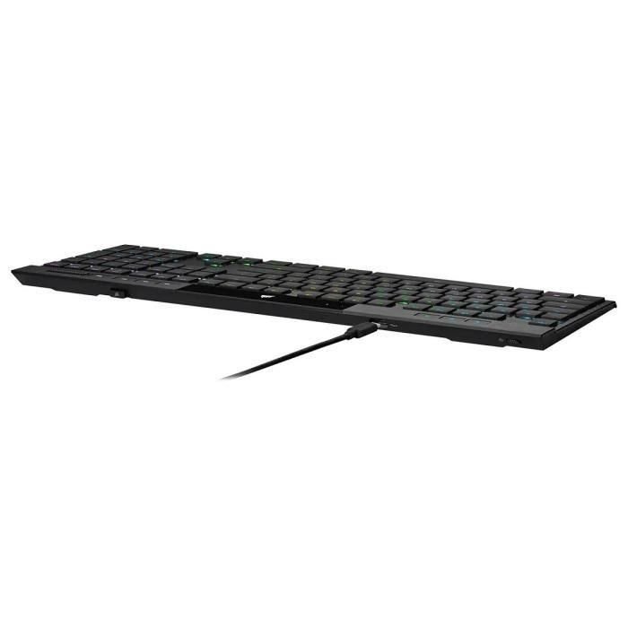 Teclado de juegos mecánicos ultrafinas - Azerty - Corsair - K100 Air Wireless - RGB LED Backlight - Negro (CH -913A01U -FR) 2 Teclado de juegos mecánicos ultrafinas - Azerty - Corsair - K100 Air Wireless - RGB LED Backlight - Negro (CH -913A01U -FR) 2