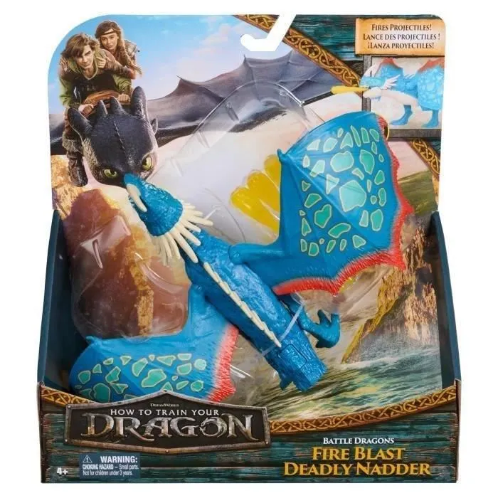 Spin Master Figura Dragón Deadly Nadder de Lujo 6074242, Figura Articulada de 25 cm para Recrear Aventuras Épicas 3