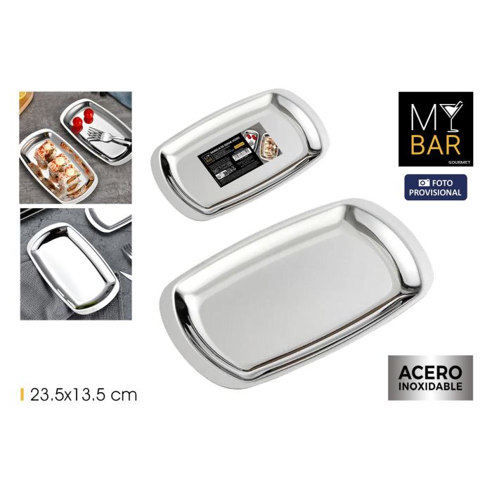 # -96- Bandeja Servir Acero 23.5Cm My Bar (24 Unidades) 0 # -96- Bandeja Servir Acero 23.5Cm My Bar (24 Unidades) 0