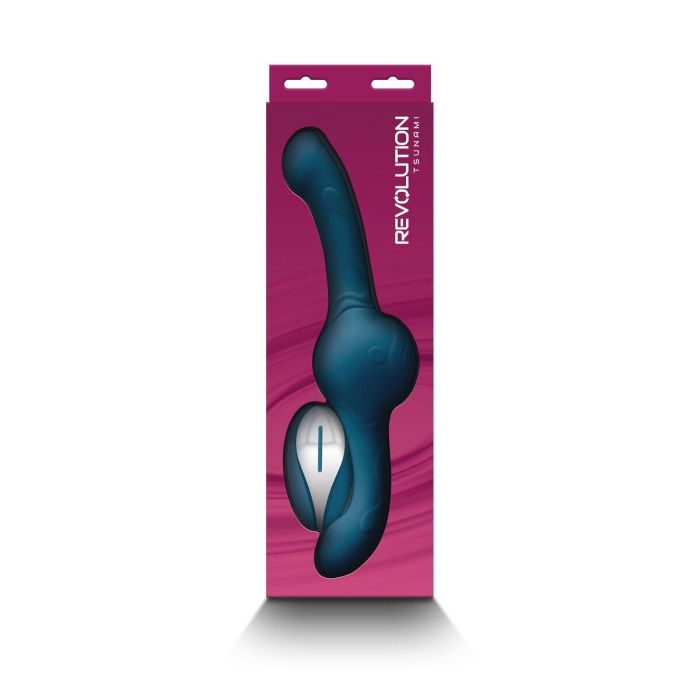 Consolador de Doble Penetración NS Novelties Revolution Azul 4 Consolador de Doble Penetración NS Novelties Revolution Azul 4
