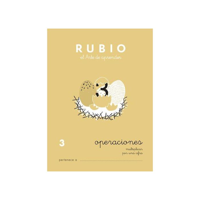 Rubio Cuaderno de Problemas Nº 3 para el desarrollo intelectual del alumno, complementa y potencia las enseñanzas educativas. Certificado FSC