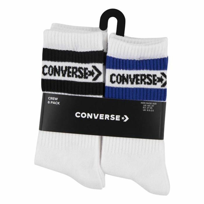 Calcetines Converse Wordmark Crew Blanco (5-7 Años) 1 Calcetines Converse Wordmark Crew Blanco (5-7 Años) 1