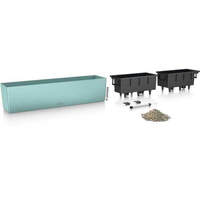 Jardinera - Balconera Color 80 - Kit completo - Verde pastel - 12 L - LECHUZA 1