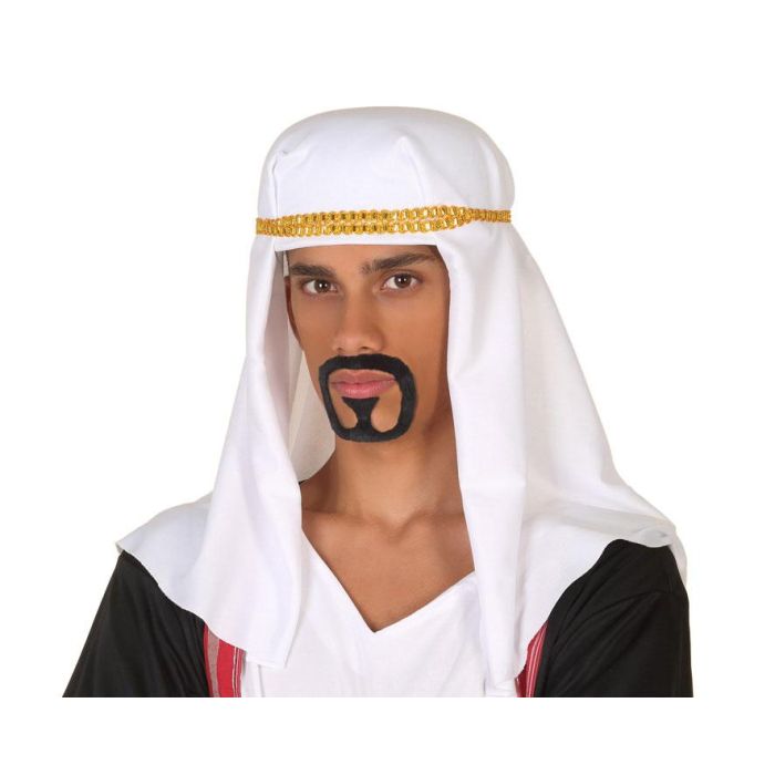 Sombrero Turbante Árabe Blanco - Accesorio para Disfraz Temático Árabe