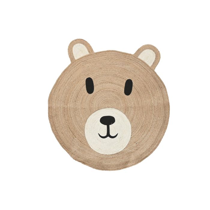 DKD Home Decor Alfombra Infantil de Yute Natural, Blanco y Negro con Diseño de Oso. Tamaño 120x120 cm. Perfecta para Decorar Habitaciones de Niños y Bebés. DKD Home Decor Alfombra Infantil de Yute Natural, Blanco y Negro con Diseño de Oso. Tamaño 120x120 cm. Perfecta para Decorar Habitaciones de Niños y Bebés.
