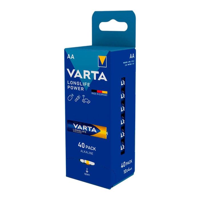 Varta Pila Alcalina Longlife Power AA - LR06 (Caja 40 Uds) Alcalina Manganeso 1.5V 0 Varta Pila Alcalina Longlife Power AA - LR06 (Caja 40 Uds) Alcalina Manganeso 1.5V 0