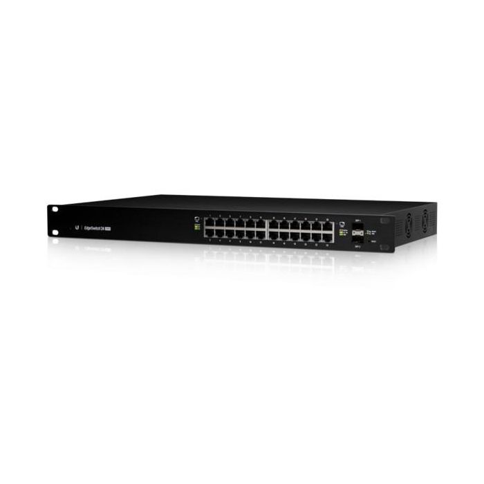 Ubiquiti Networks ES-24-250W Switch Gestionado L2/L3, 24 Puertos Gigabit Ethernet, PoE, Montaje en Rack 1U, Negro