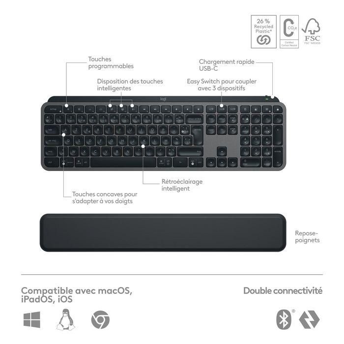 Logitech MX Keys S Combo Performance: Teclado MX Keys S, Ratón MX Master 3S, Reposamuñecas MX. Productividad y Precisión Avanzada. 20 Logitech MX Keys S Combo Performance: Teclado MX Keys S, Ratón MX Master 3S, Reposamuñecas MX. Productividad y Precisión Avanzada. 20