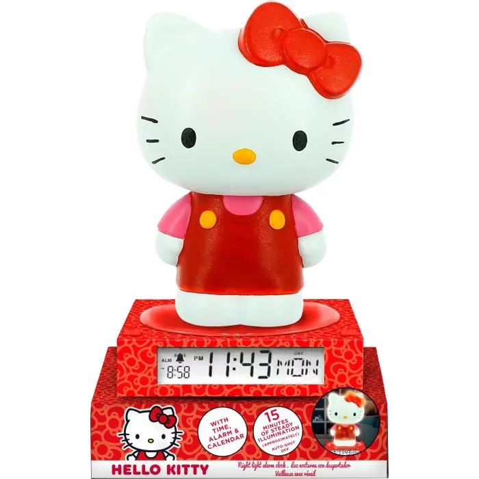 Kids Euroswan Lampara 3D Hello Kitty & Friends con Despertador y Fecha en PVC/ABS 2