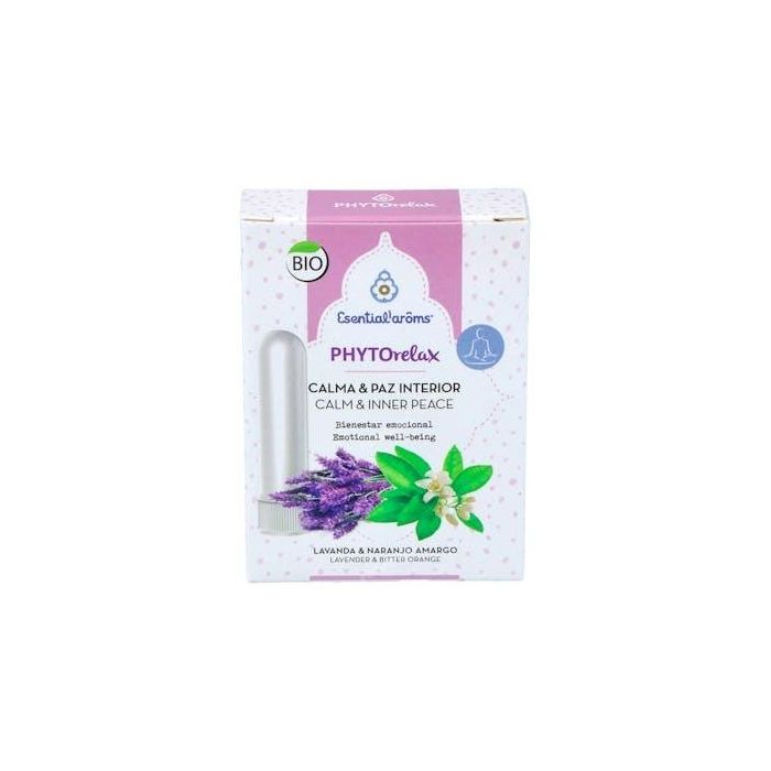 ESENTIAL AROMS Phytorelax 5ml + 2 Sticks Inhaladores para Bienestar Emocional con Lavanda y Naranjo Amargo