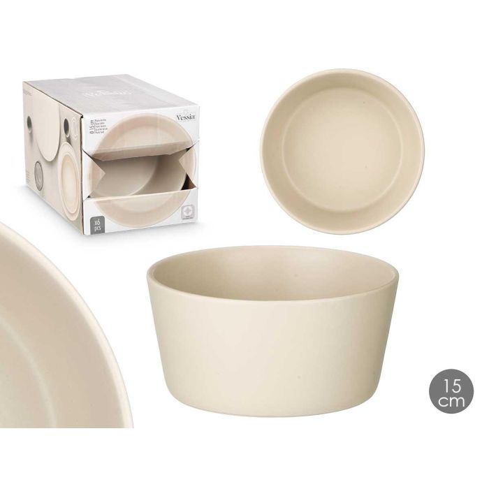 Plato Hondo 15 Cm Liso Beige Vessia (24 Unidades) Plato Hondo 15 Cm Liso Beige Vessia (24 Unidades)