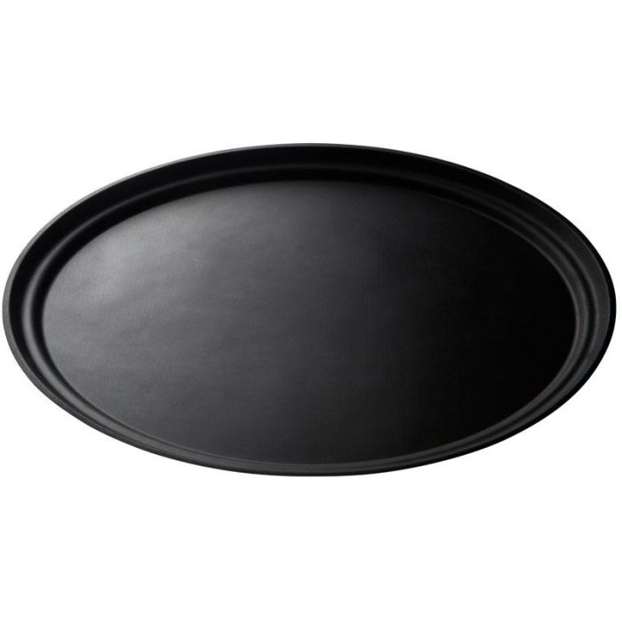 CAMBRO - 2700CT-110 - Bandeja CAMTREAD FIBRA DE VIDRIO ovalada con superficie ANTIDESLIZANTE/perfil bajo. - 56x68,5 cm - Negro