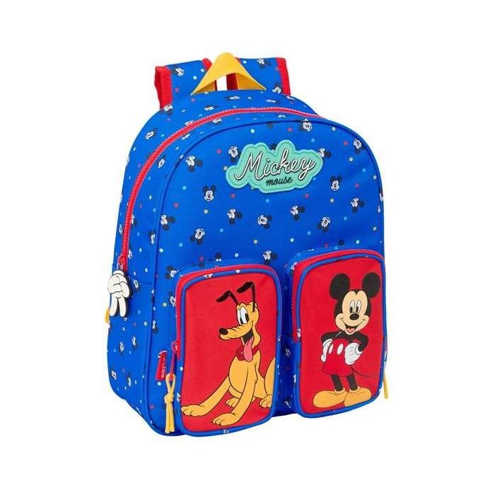 Mochila Escolar Mickey Mouse Clubhouse Good day Azul 28 x 34 x 10 cm