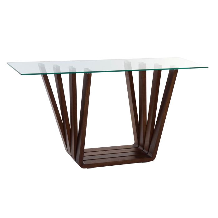 Consola Moderno DKD Home Decor Marron Transparente 45 x 75 x 145 cm